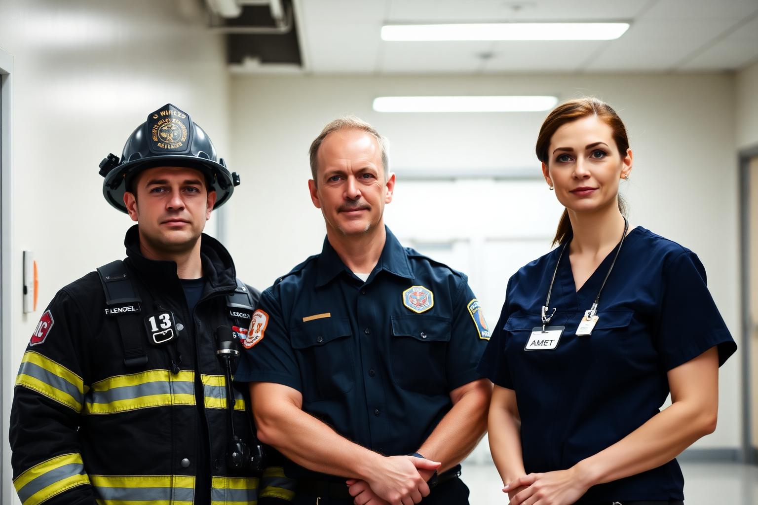 Emergency responders at work