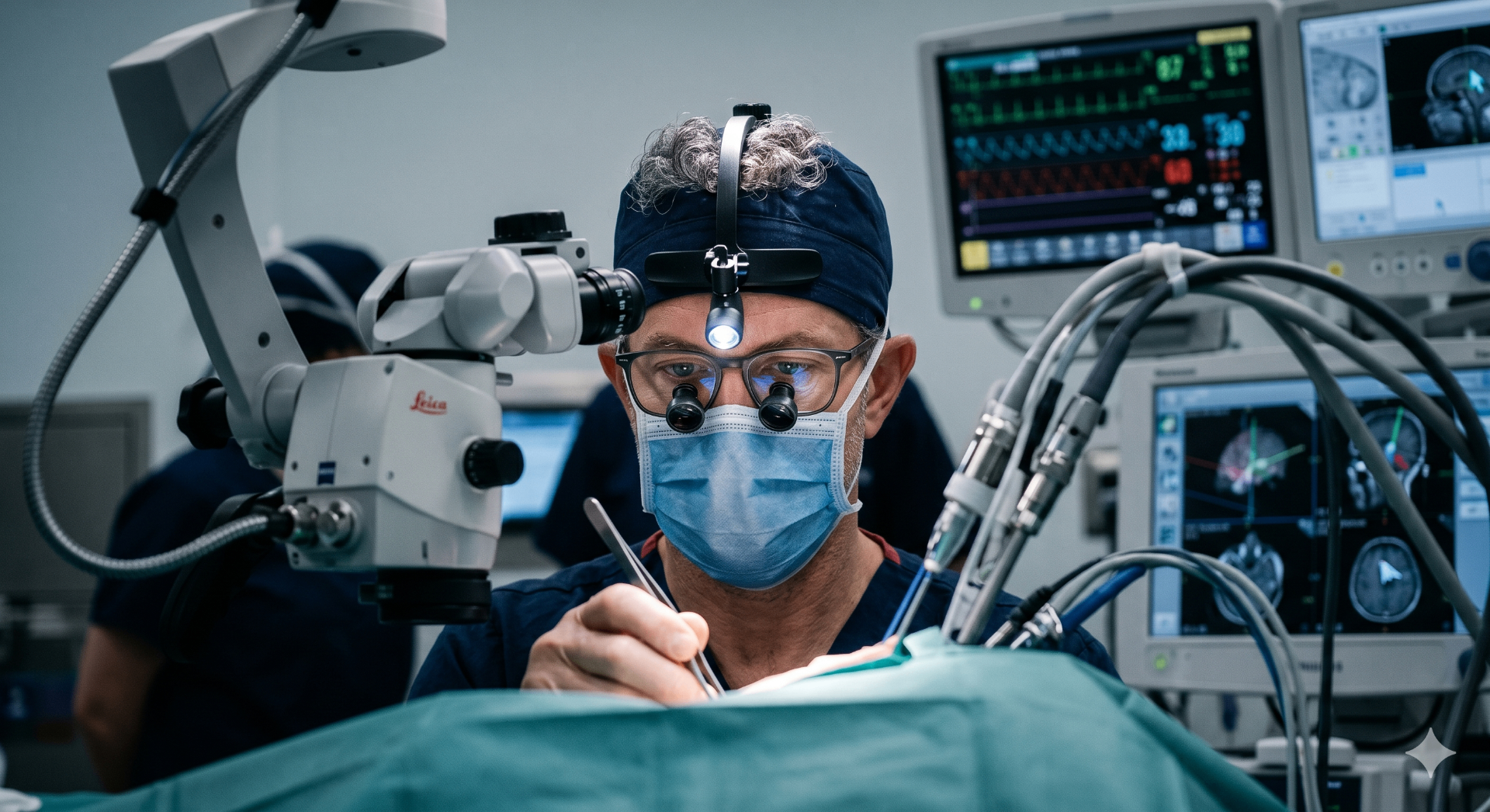 Surgeon performing precision work