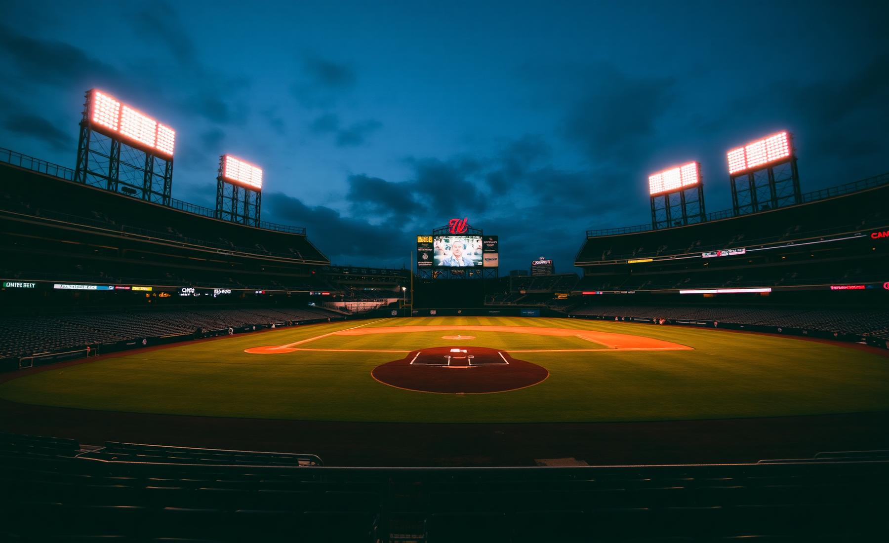 Stadium at twilight